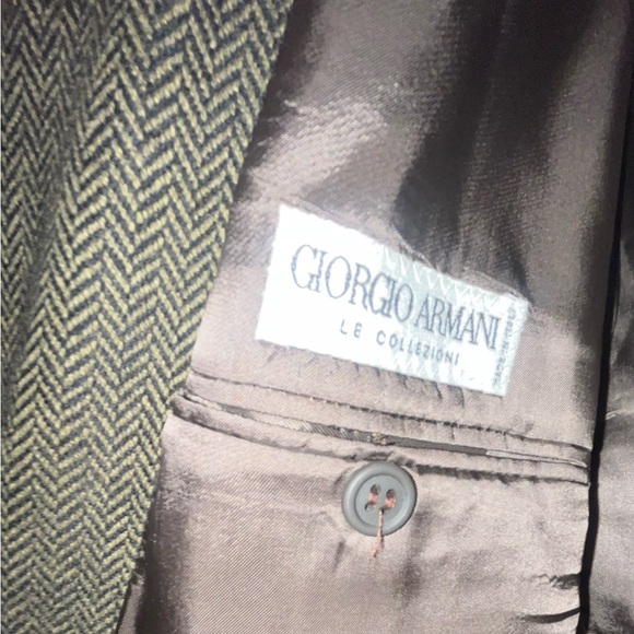 Giorgio Armani men’s pure cashmere brown 3 button sport coat - Picture 5 of 8